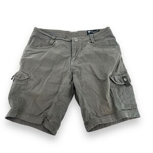 Kuhl Women's 4 Shorts Navy Gray Chino Cargo Hiking Outdoors Camping Trail